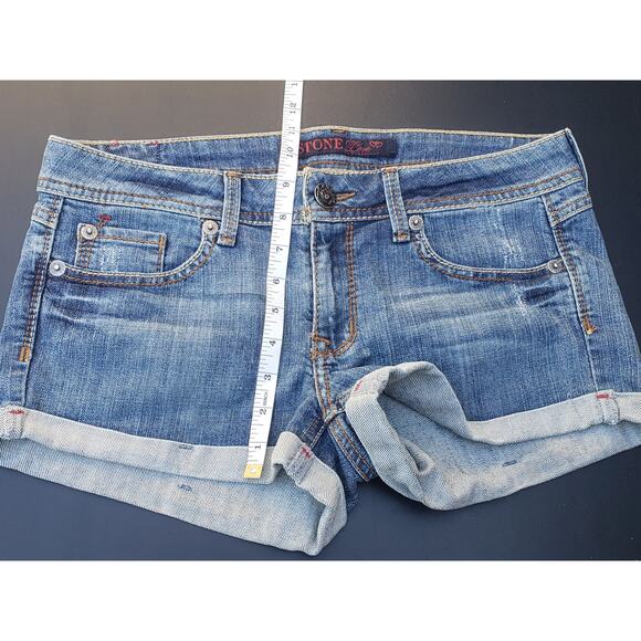 Stone Love Light Washed Denim Blue Jean Shorts | Size 9 - Picture 4 of 6